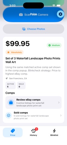 Blinkcheck iPhone screenshot