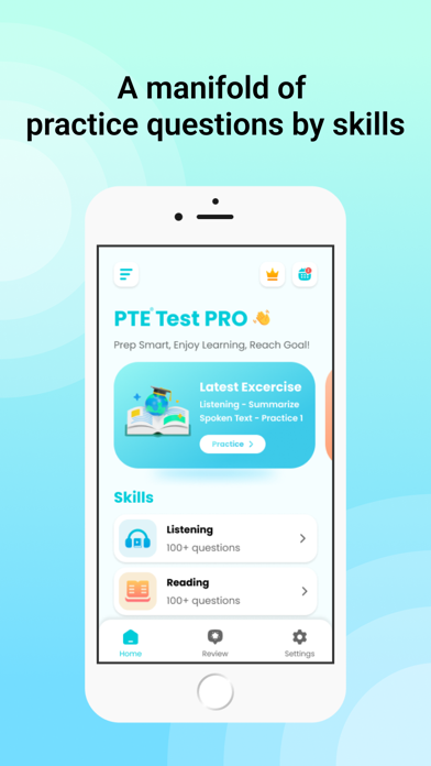 PTE® Practice Exam Screenshot