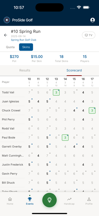 ProSide Golf App Screenshot 6 of 8