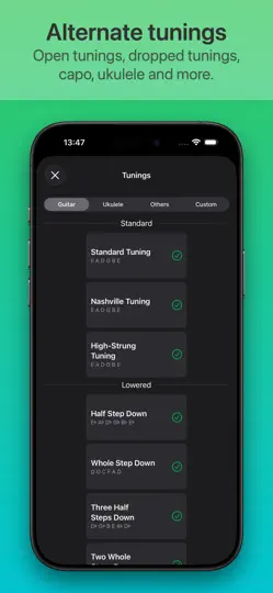 Captura de pantalla de ChordShapes : Guitar Chords en iPhone 6
