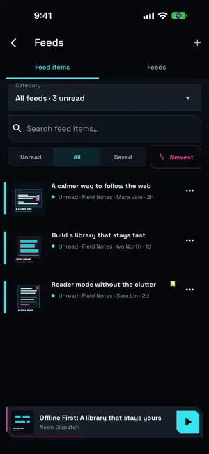 trickle: podcasts & RSS screenshot 4