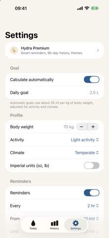 Hydra · Water Tracker Screenshot 4 of 4