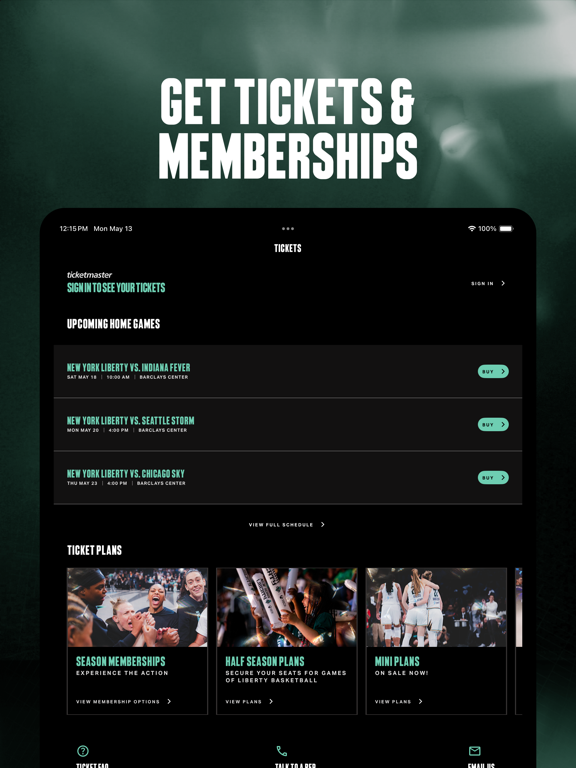 New York Liberty App iPad screenshot 5 - Sports app
