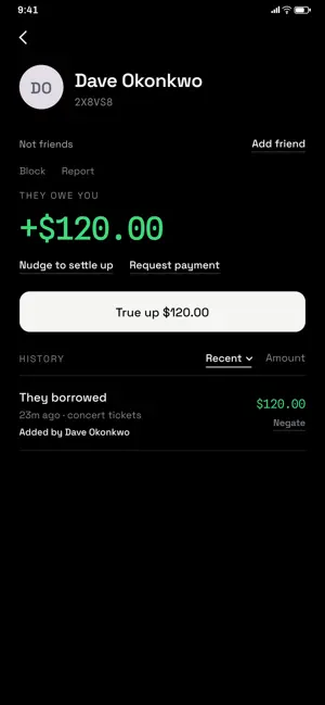 Ledger — Who owes you screenshot 4