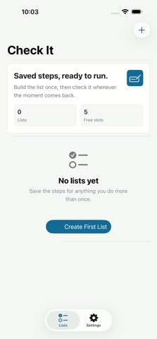 Check It: Reusable Checklists screenshot