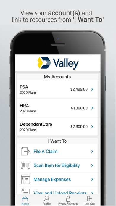 Valley myhsaAccess Screenshot