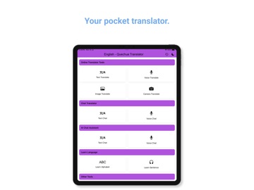English - Quechua Translator iPad screenshot