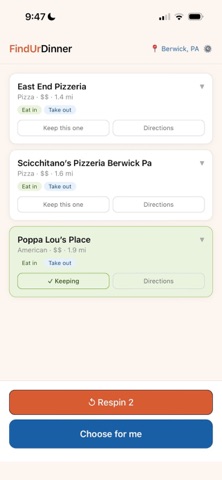 FindUrDinner screenshot