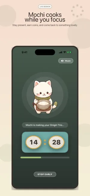 Mochi Slow Cafe: Focus Lock screenshot 3