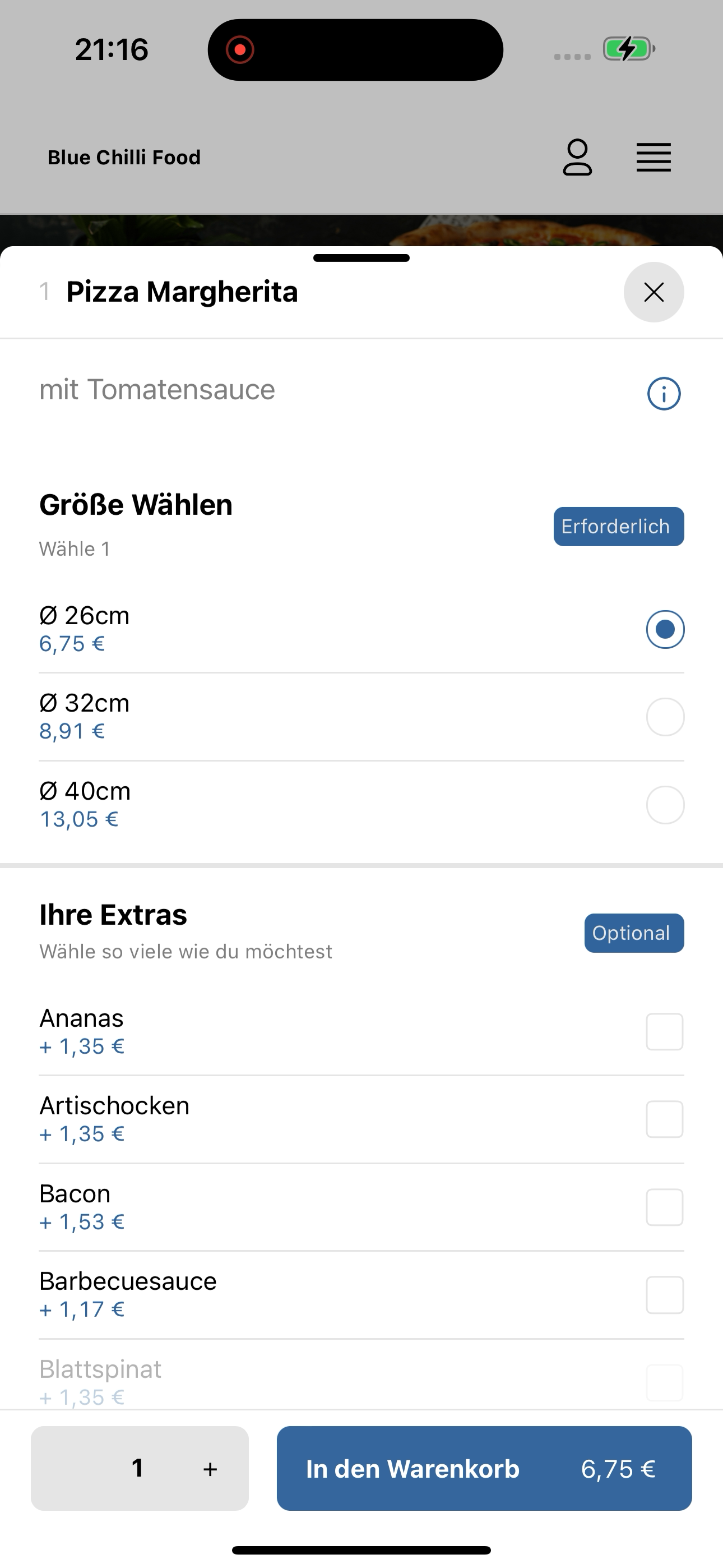 Blue Chilli Food Bremen screenshot 8