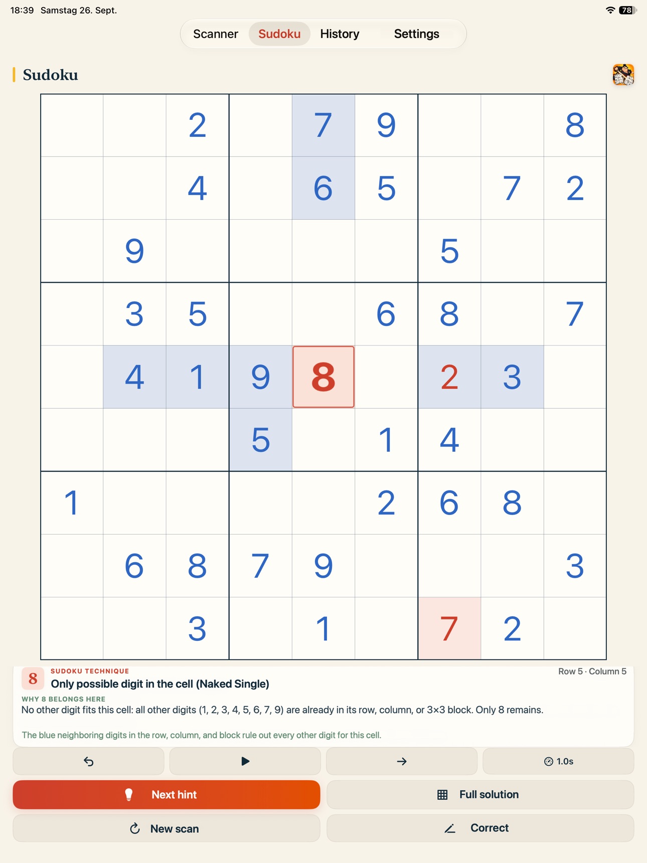 Screenshot 10 of SudoFlash: AI Sudoku Scanner