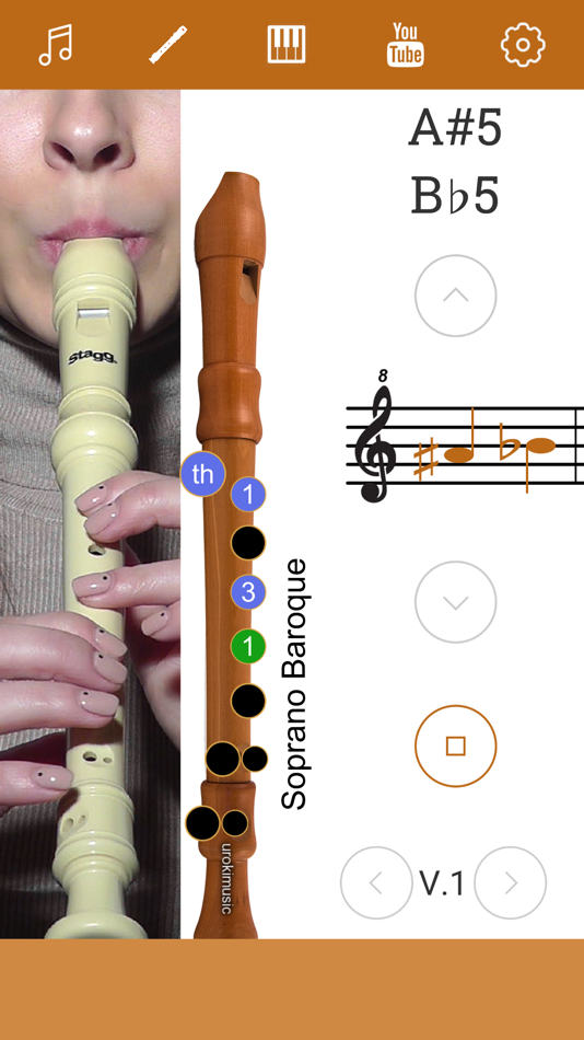 #2. 2D Recorder Fingering Chart (iOS) 由: DENYS BELIAEV