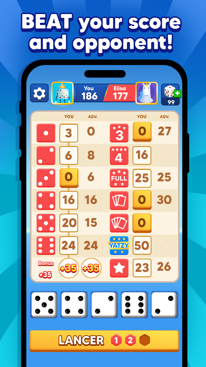 Yatzy Royal - Dice Game