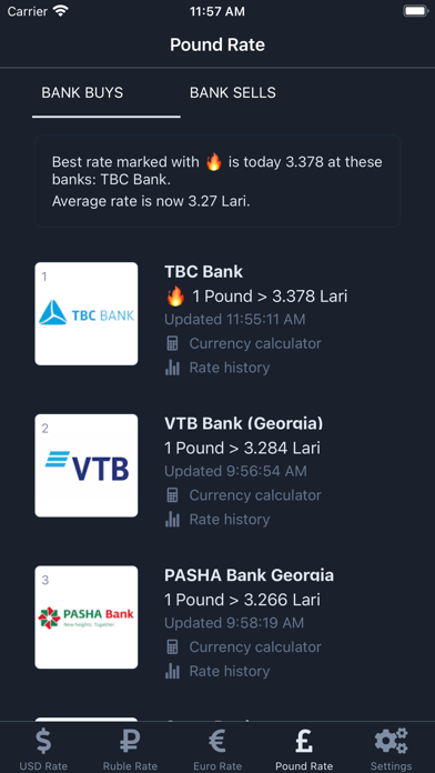 Georgia Currency Rates Screenshot