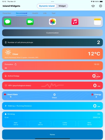 Island Widgets ipad screenshot 3