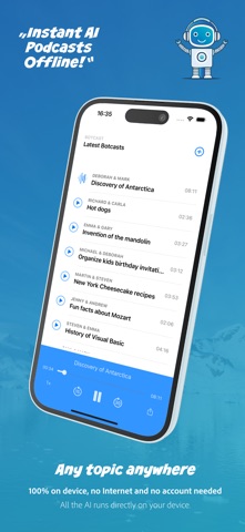 Botcast: Podcast Generator AI iPhone screenshot