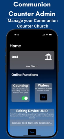 Communion Counter Admin screenshot