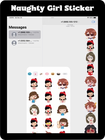 Naughty Girls Emojis iPad screenshot