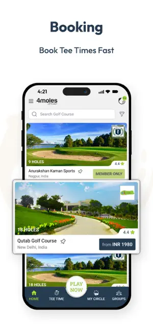 4moles Golf TeeTimes & Scoring screenshot 2