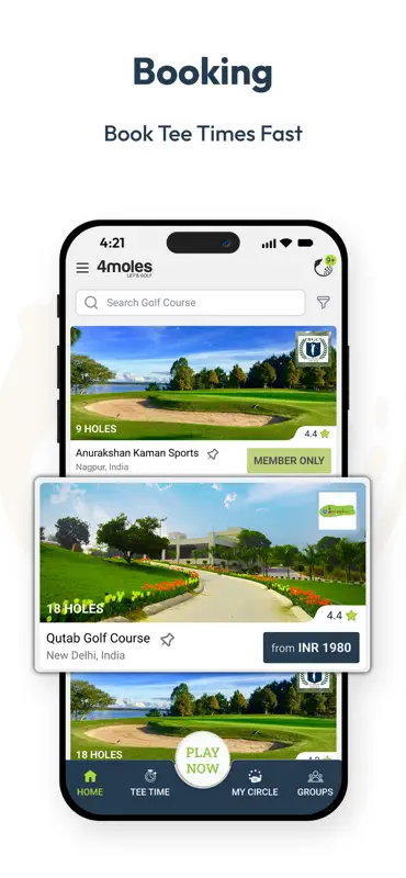 4moles Golf TeeTimes & Scoring screenshot 2 of 8