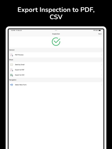 Inspection & Checklist - QAQC iPad screenshot
