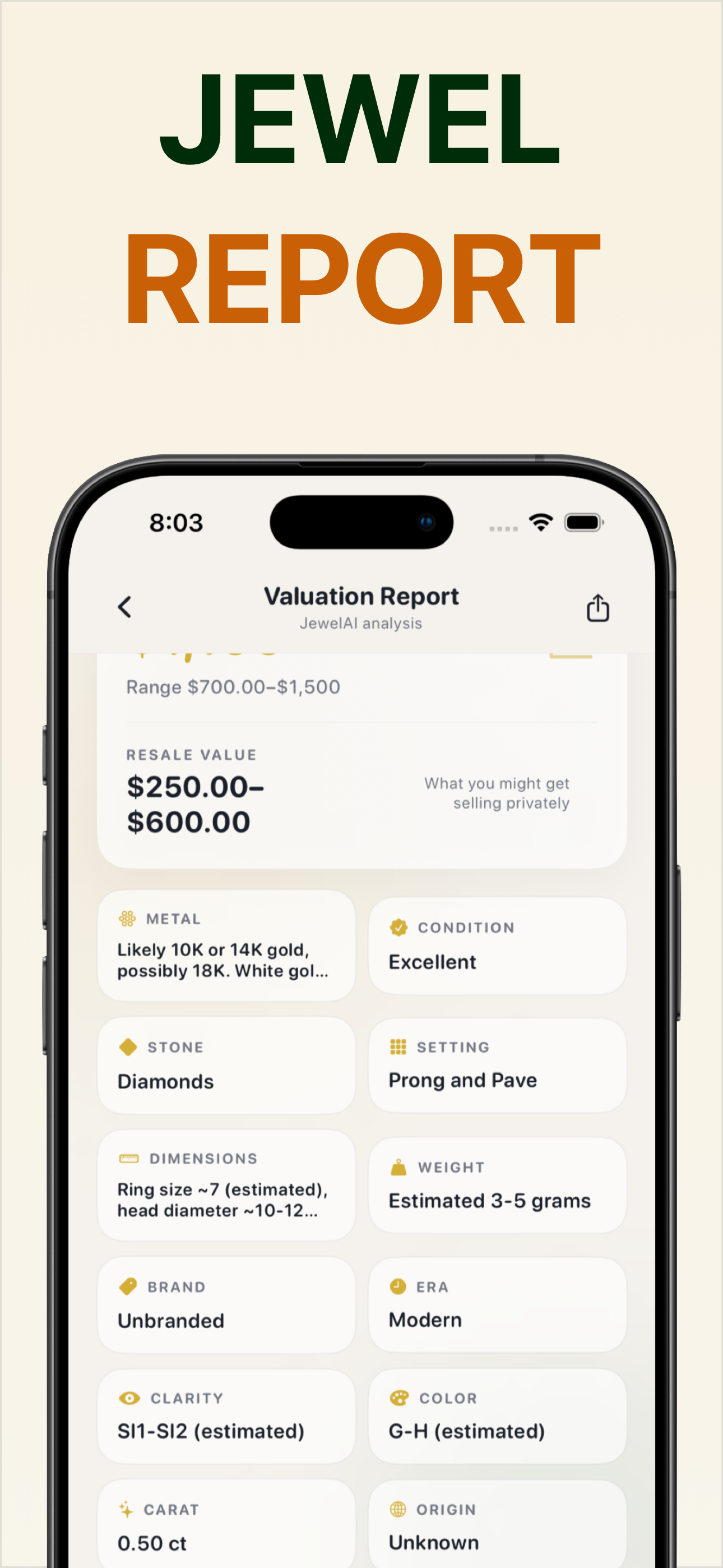 Jewelry Identifier: JewelValue screenshot 7