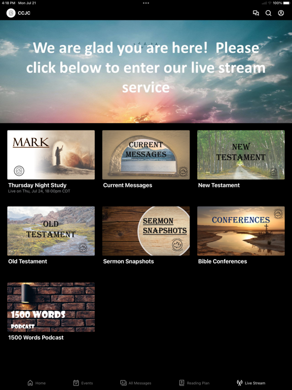 Calvary Chapel Johnson County iPad screenshot 5 - Education app