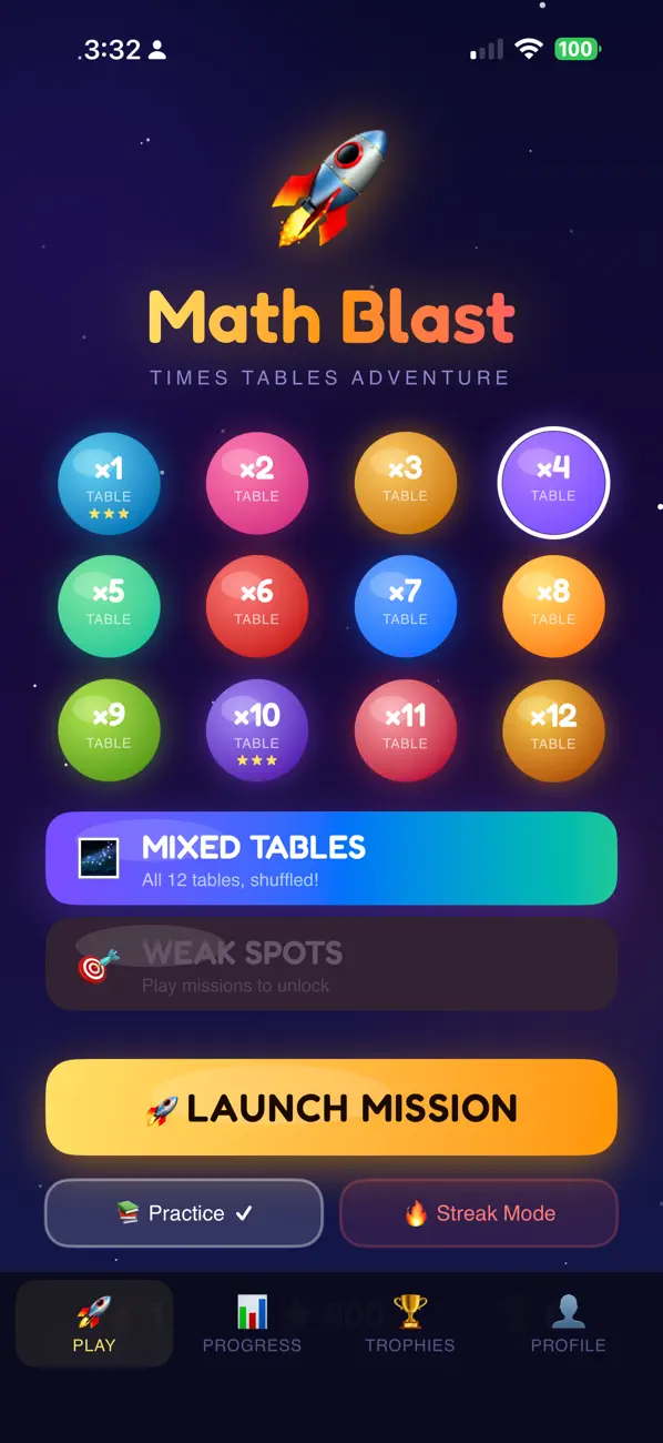 Screenshot #1 pour Math Blast: Multiplication