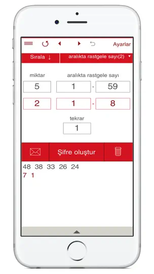 Rastgele Sayı Üreteci iPhone Ekran Görüntüsü 3