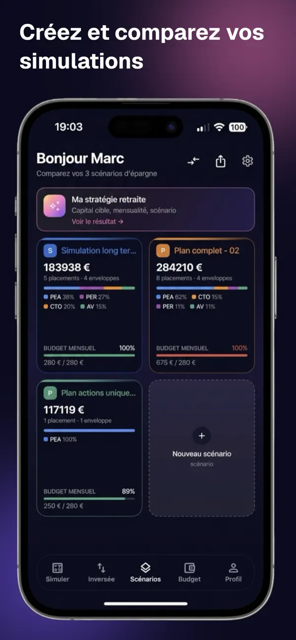 Screenshot #2 pour Monevia : simulateur d'épargne