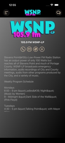 105.9 FM WSNP screenshot