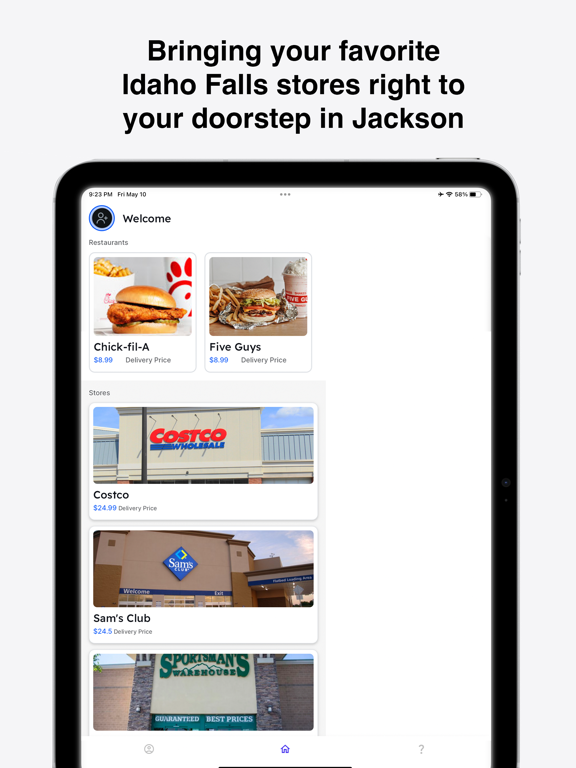 Argo Delivery iPad screenshot 1 - Shopping app
