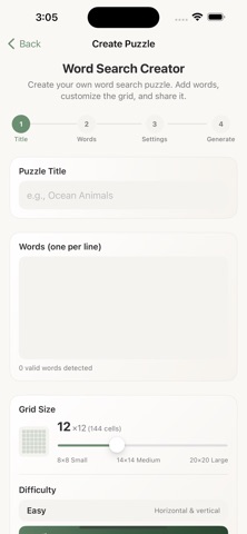 Word Search Universe iPhone screenshot