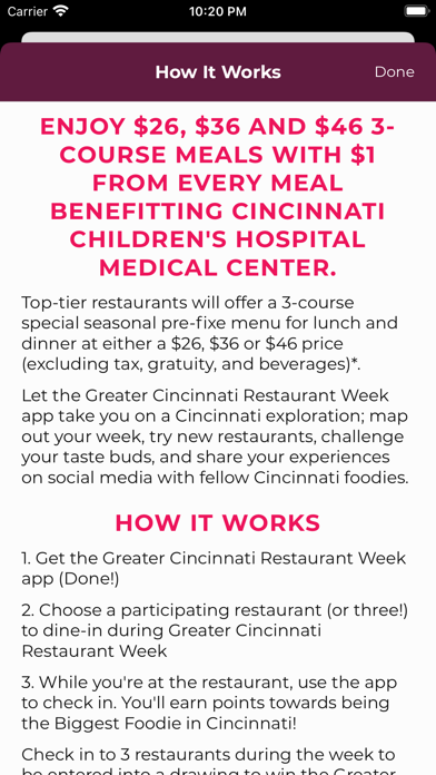 Cincinnati Restaurant Week Screenshot