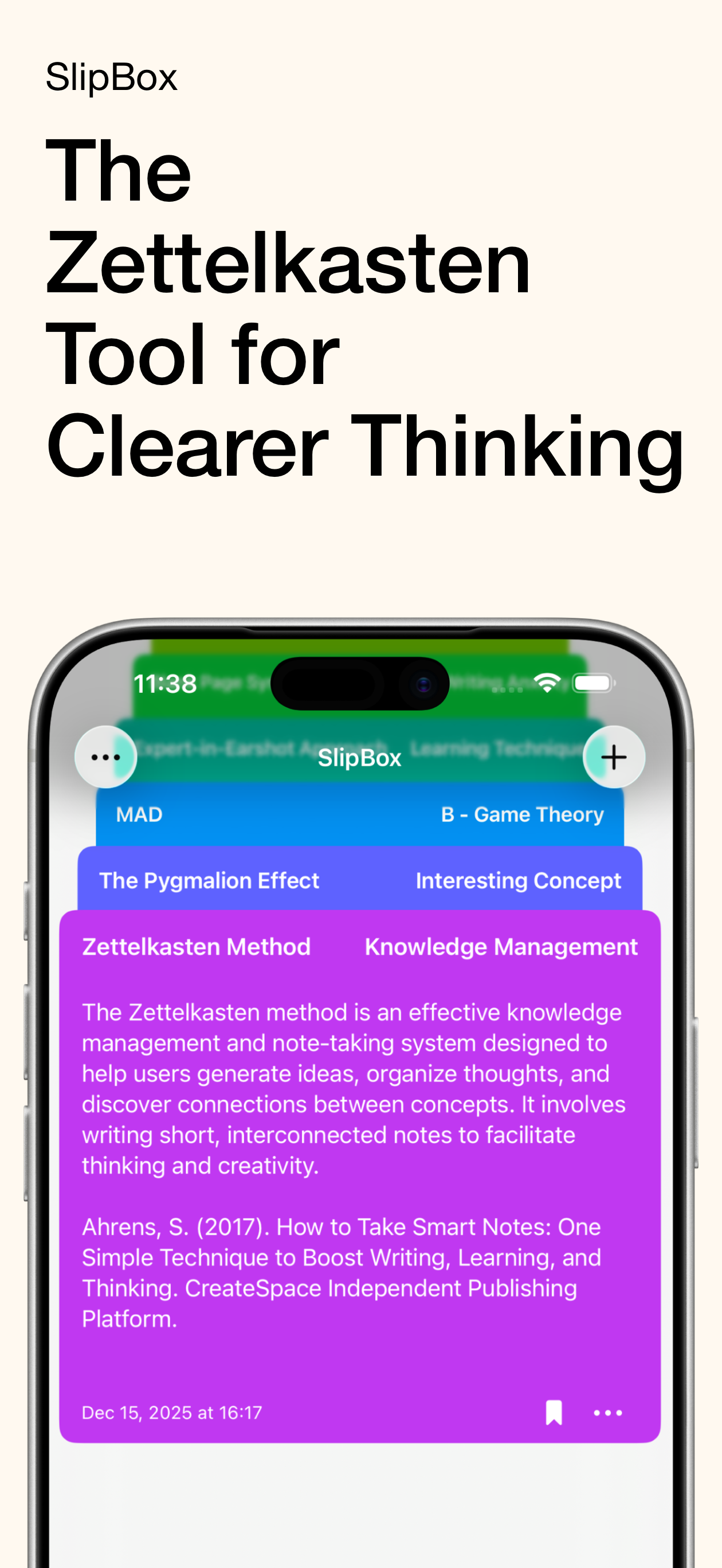 SlipBox – Zettelkasten Notes