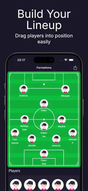 Lineup Soccer screenshot 1