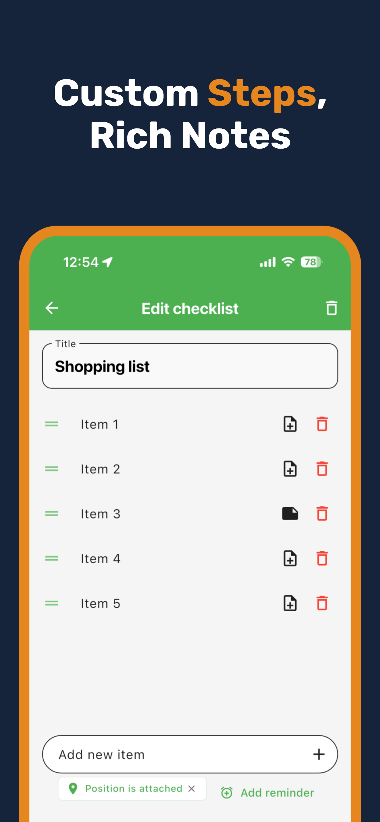 Checklist: Reusable Tasks screenshot 3