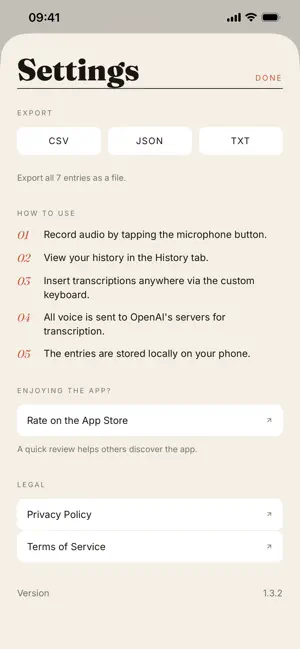 Speech to text - Transcription screenshot 4