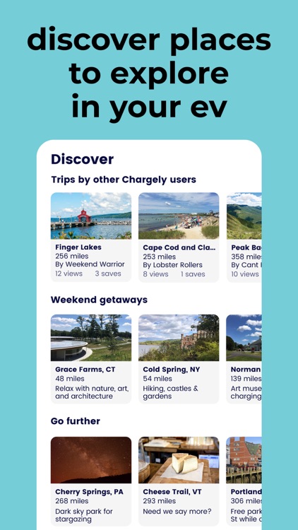 Chargely EV trip plan & charge