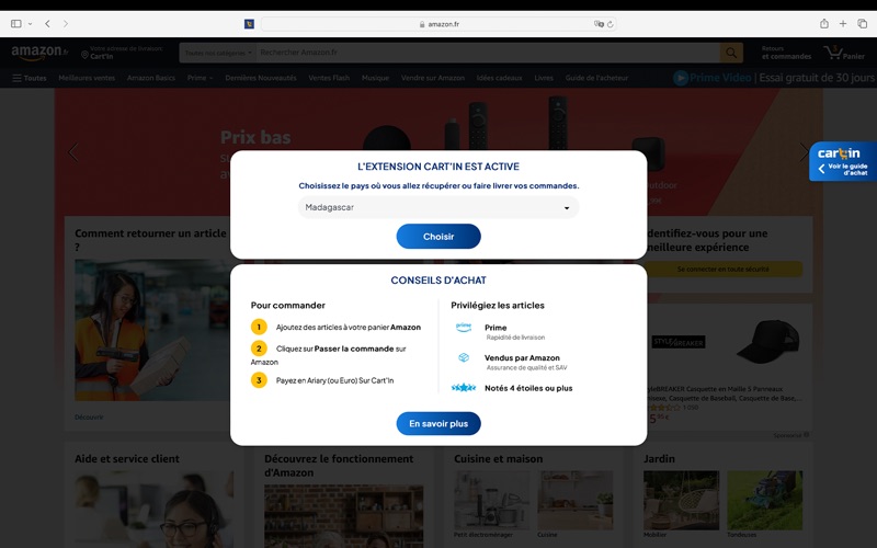 Screenshot #1 pour Cart'In extension