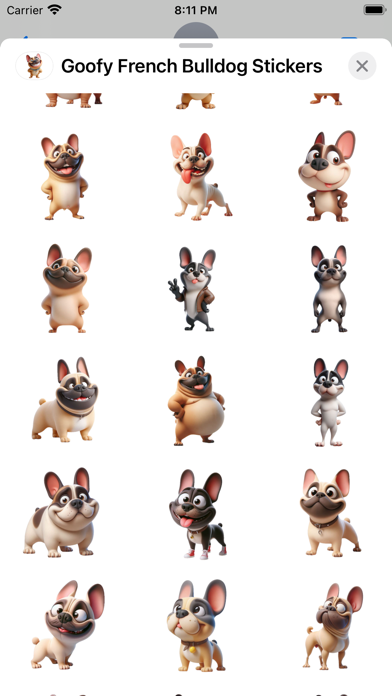 Screenshot #2 pour Goofy French Bulldog Stickers