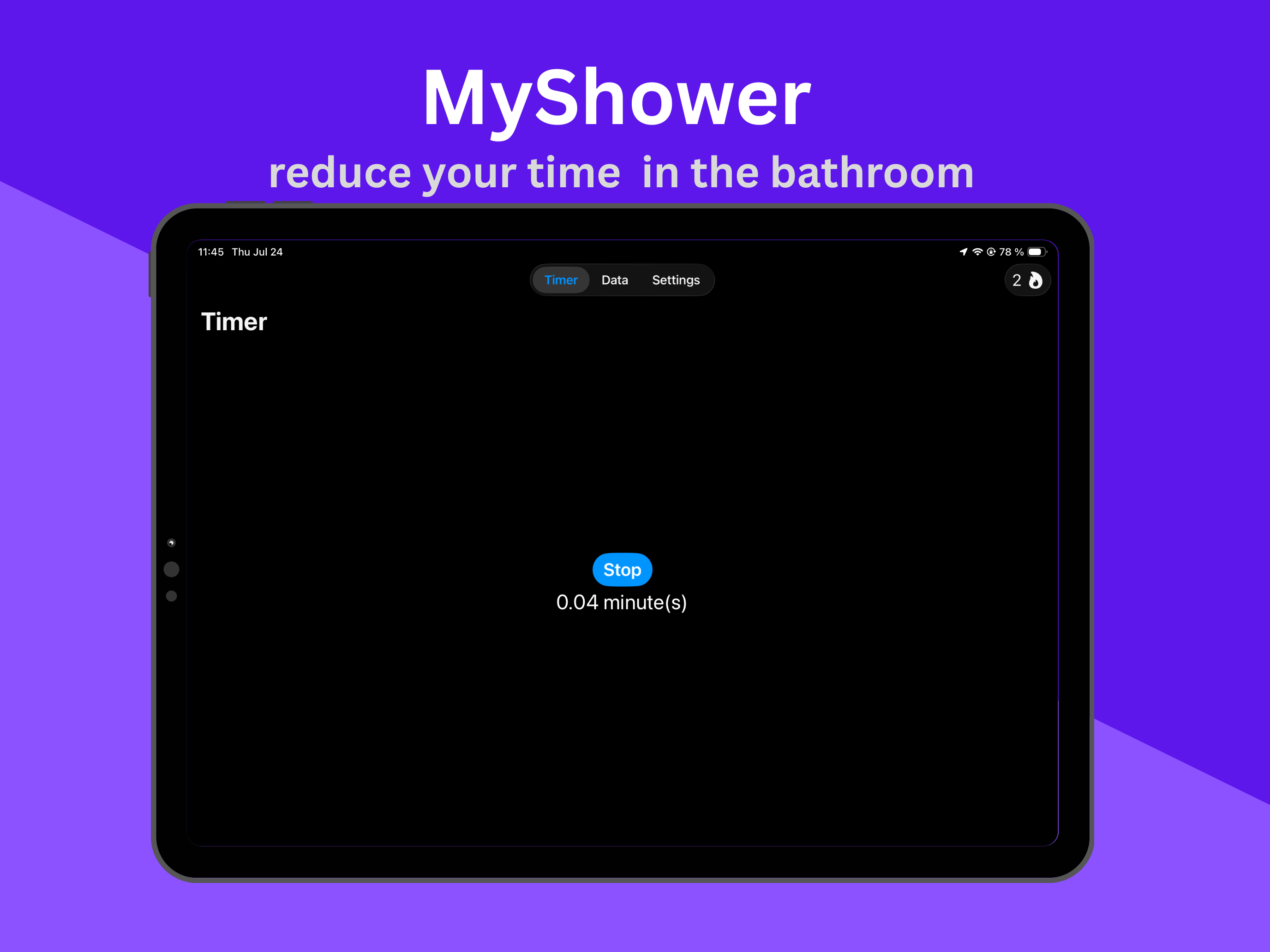 MyShower: Bath Timer & Log screenshot 4