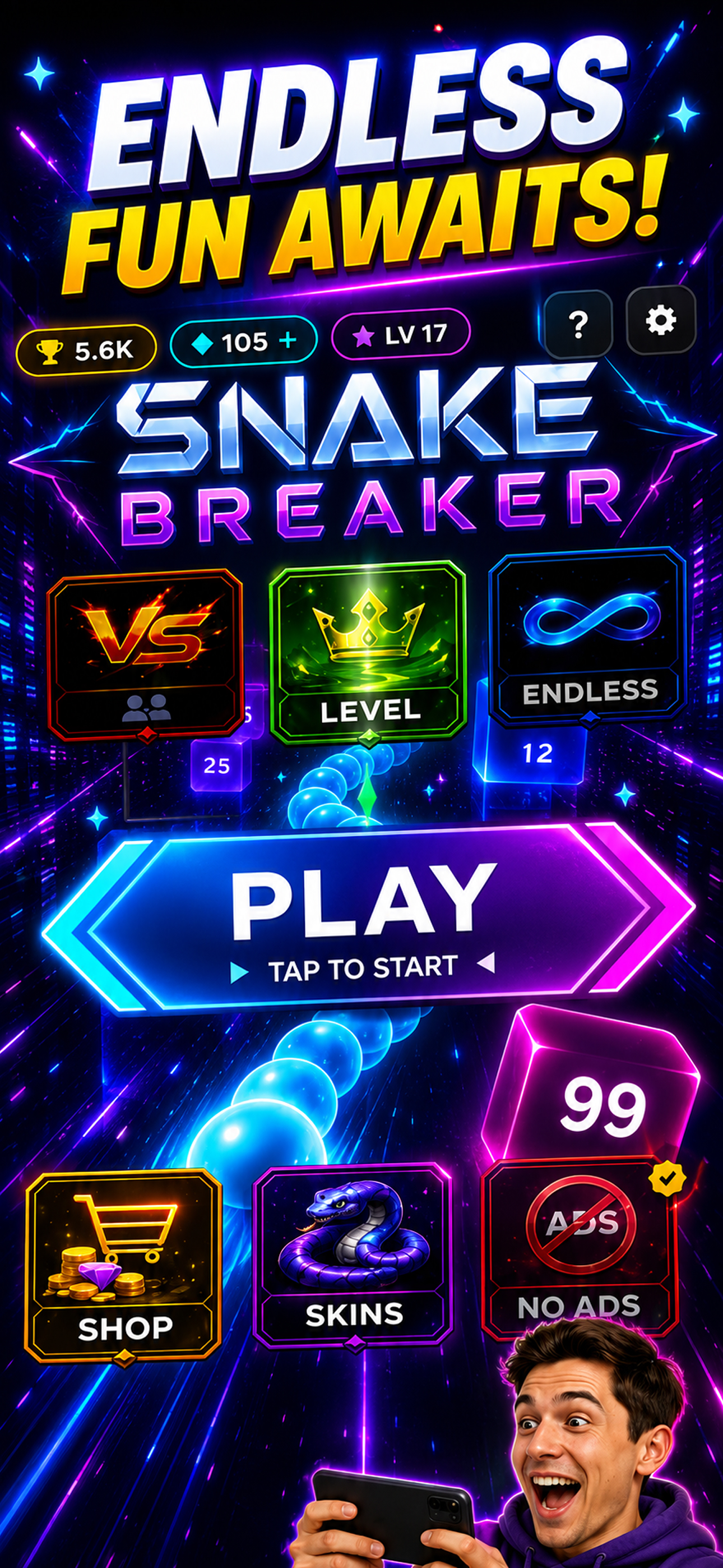 Emoji Snake Vs Blocks - Snekka screenshot 7
