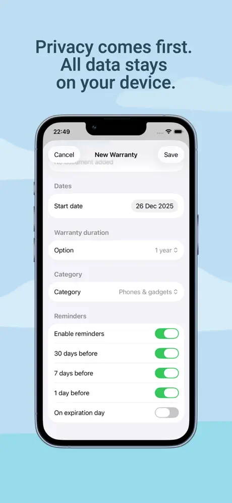 Warranty Tracker &ndash; Never Miss 保修追踪管家应用截图
