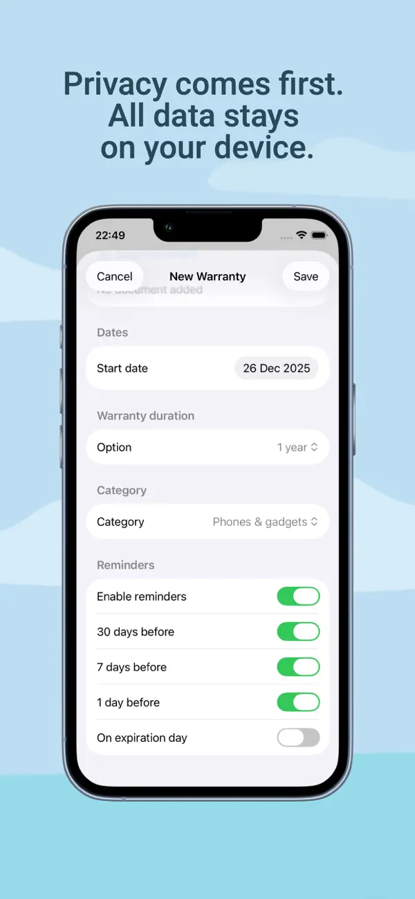 Screenshot #3 pour Warranty Tracker – Never Miss