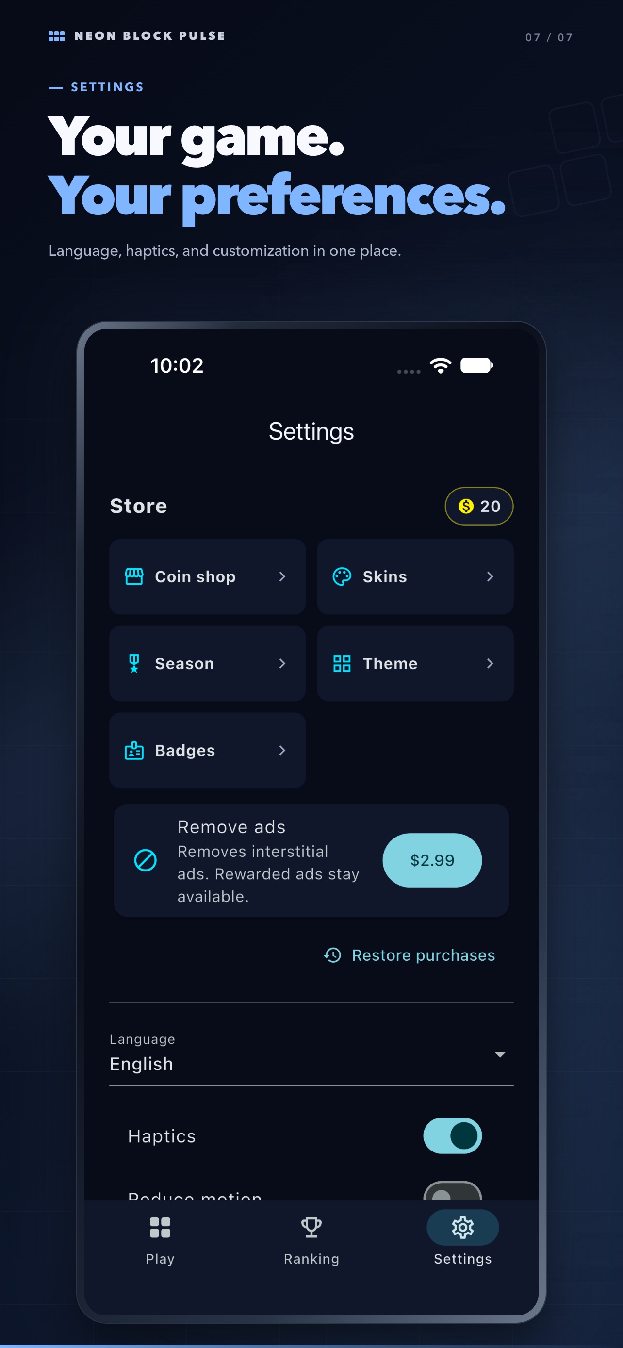 Screenshot 5 of Neon Block Pulse