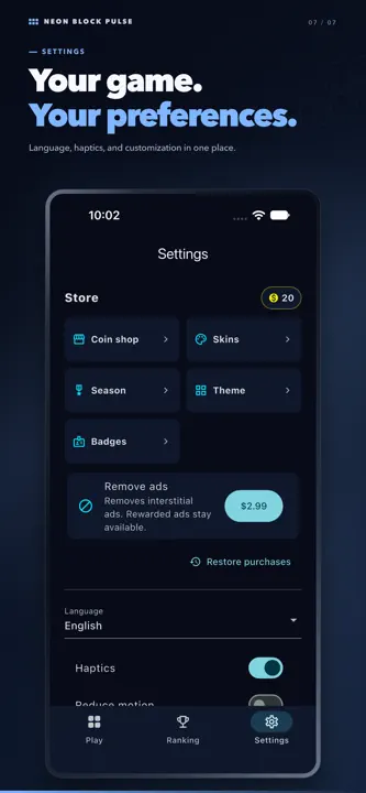 Neon Block Pulse screenshot 5
