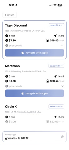 homadic iPhone screenshot