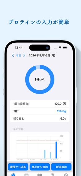 シンプルな「プロテインカウンター」のおすすめ画像1