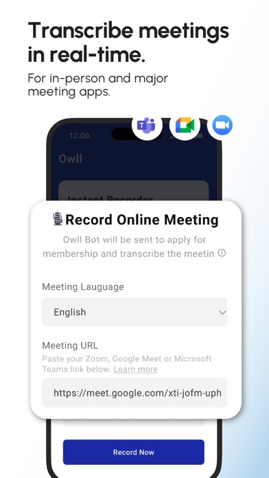 Owll:AI Note Taker & Assistant Screenshot